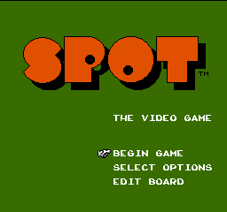 Spot - The Video Game (USA) Title Screen